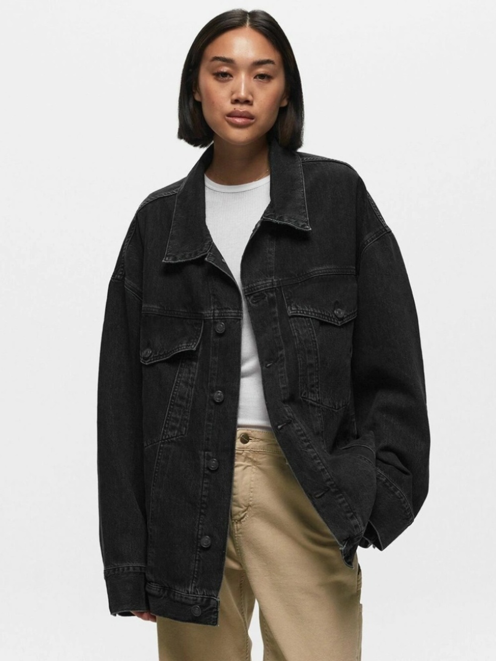 AGOLDE Wayne Oversized Denim Jacket - Spider Wash - XS